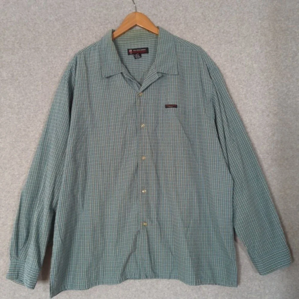 VTG Polo Jeans Co Ralph Lauren Flannel Shirt Size XXL Green‎ Plaid Oversized Y2K